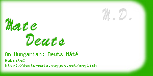 mate deuts business card