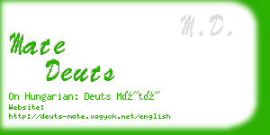 mate deuts business card